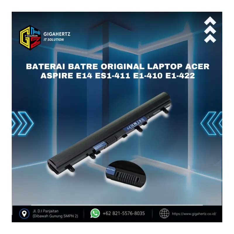 Baterai Batre Original Laptop Acer Aspire E14 ES1-411 E1-410 E1-422
