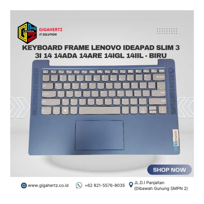 Keyboard frame Lenovo IdeaPad Slim 3 3i 14 14ADA 14ARE 14IGL 14IIL - Biru
