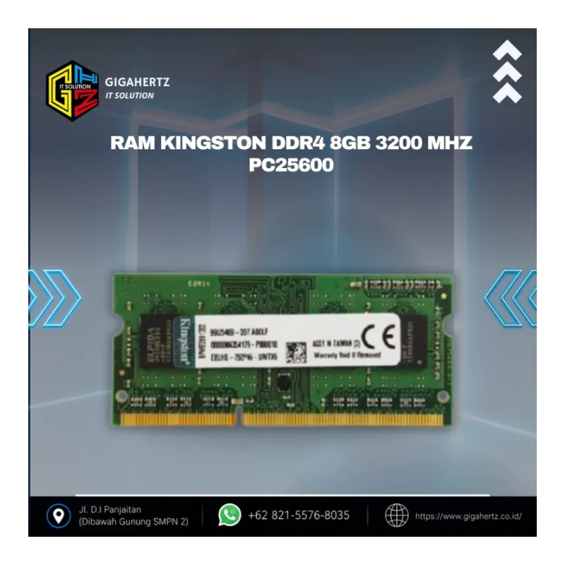 RAM KINGSTON DDR4 8GB 3200 MHz PC25600