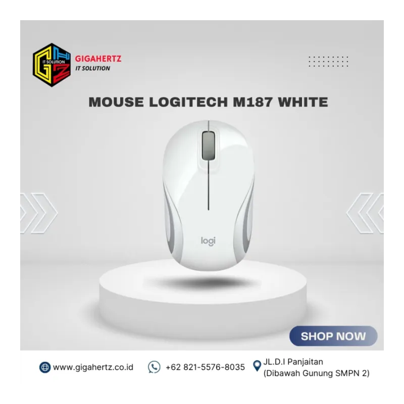 MOUSE LOGITECH M187 WHITE