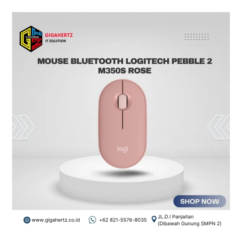 Mouse Bluetooth Logitech Pebble 2 M350S Rose