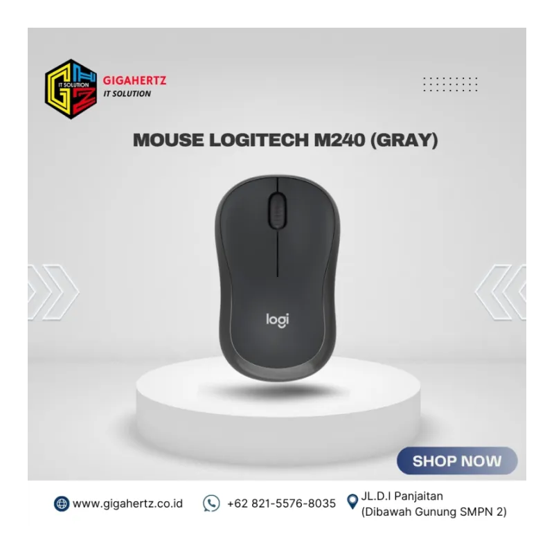 MOUSE LOGITECH M240 (Gray)