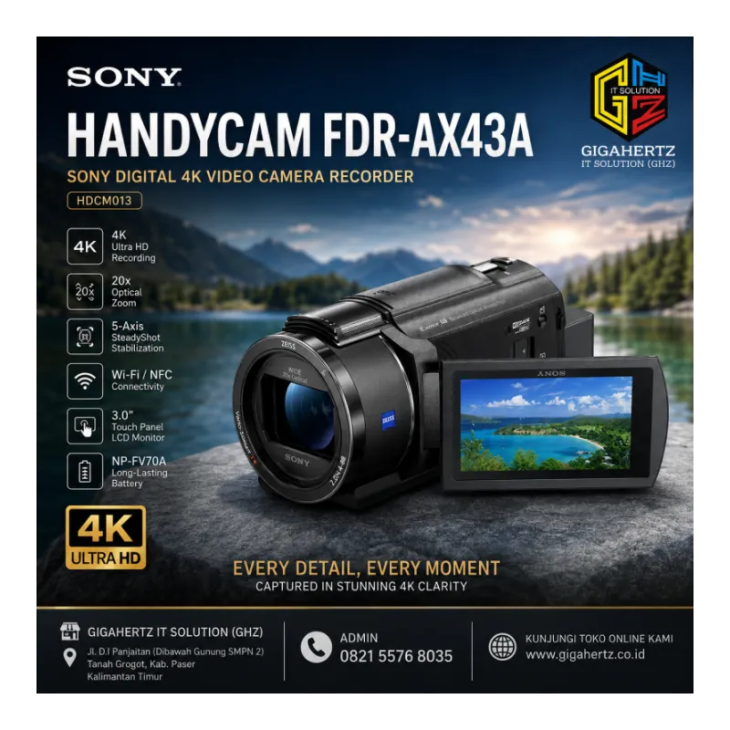 HANDYCAM FDR-AX43A SONY DIGITAL 4K VIDEO CAMERA RECORDER
