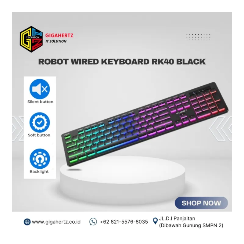 ROBOT WIRED KEYBOARD RK40 BLACK