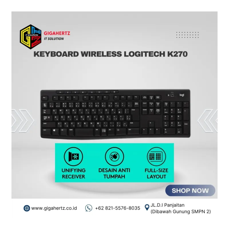 KEYBOARD WIRELESS LOGITECH K270