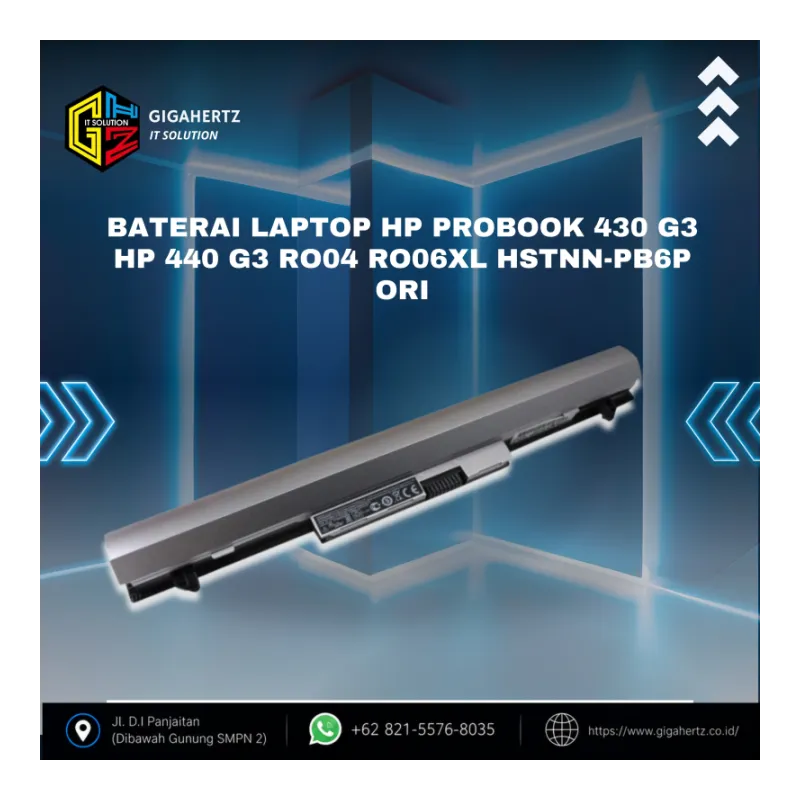 Baterai Laptop HP ProBook 430 G3 HP 440 G3 RO04 RO06XL HSTNN-PB6P ORI