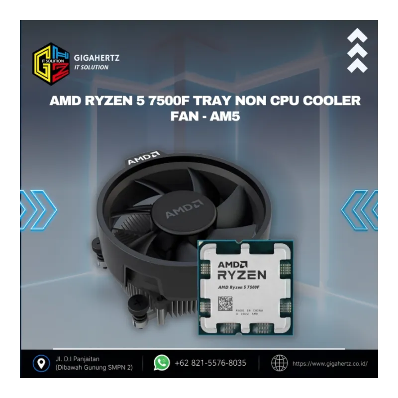 AMD Ryzen 5 7500F TRAY Non CPU Cooler Fan - AM5