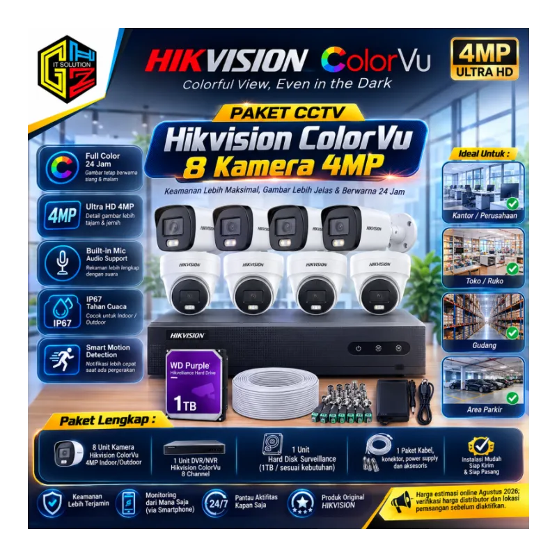 Hikvision ColorVu 8 Kamera 4MP