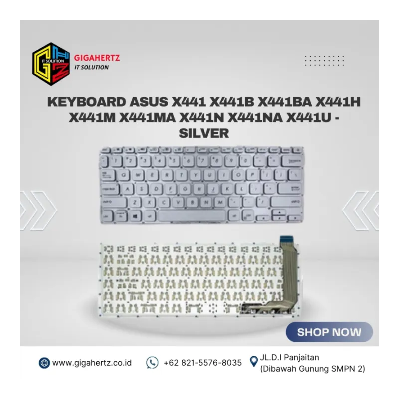 Keyboard Asus X441 X441b X441ba X441h X441m X441ma X441n X441na X441u - Silver