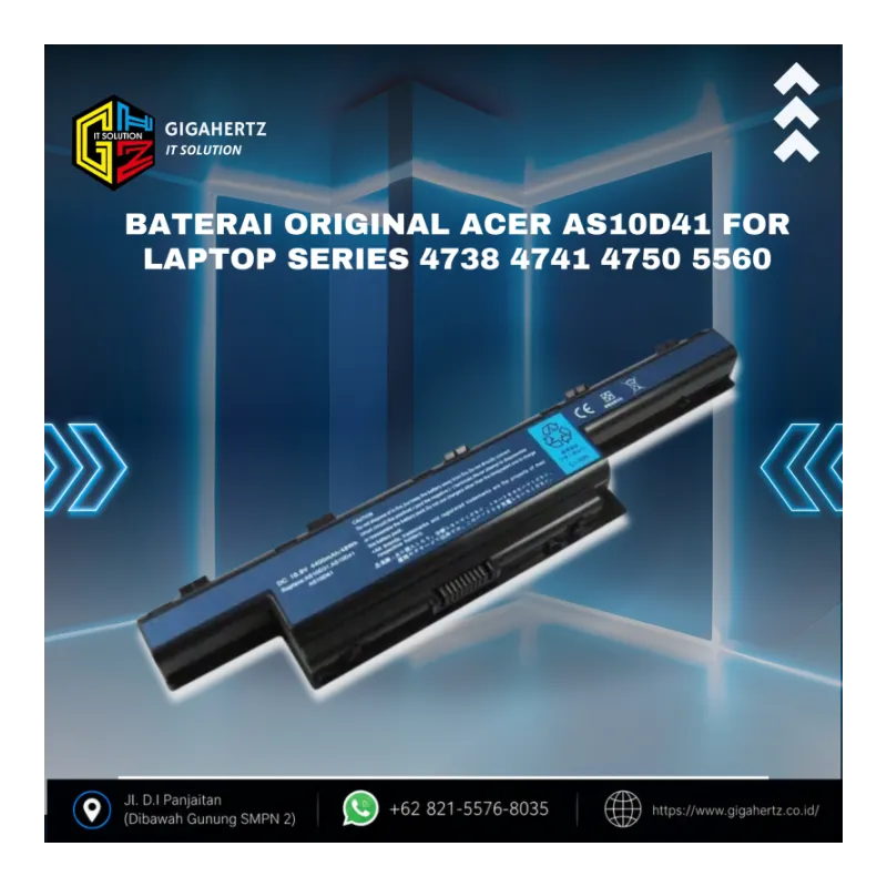 Baterai Original Acer AS10D41 For Laptop Series 4738 4741 4750 5560