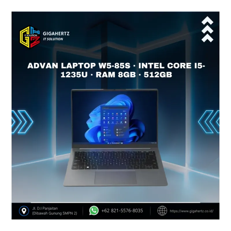 ADVAN LAPTOP W5-85S · Intel Core i5-1235U · RAM 8GB · 512GB