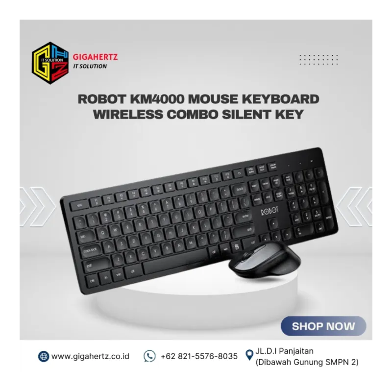 ROBOT KM4000 MOUSE KEYBOARD WIRELESS COMBO SILENT KEY