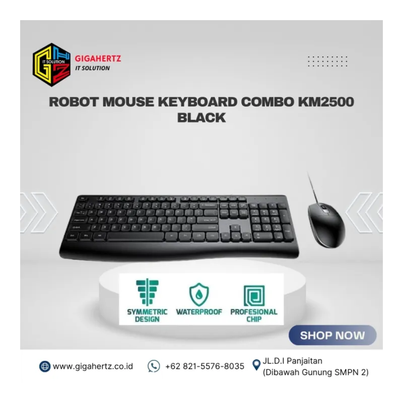 ROBOT MOUSE KEYBOARD COMBO KM2500 BLACK