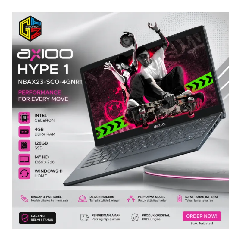 AXIOO HYPE 1 CELERON GREY
