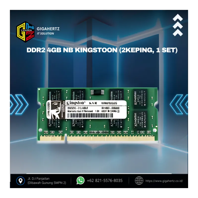 DDR2 4GB NB kingstoon (2Keping, 1 set)
