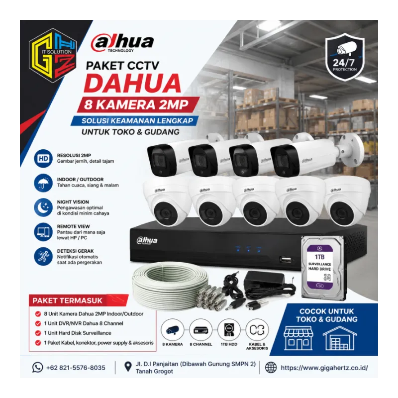 Dahua 8 Kamera 2MP