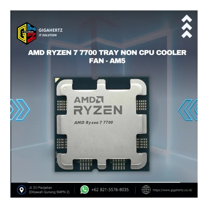 AMD Ryzen 7 7700 TRAY Non CPU Cooler Fan - AM5