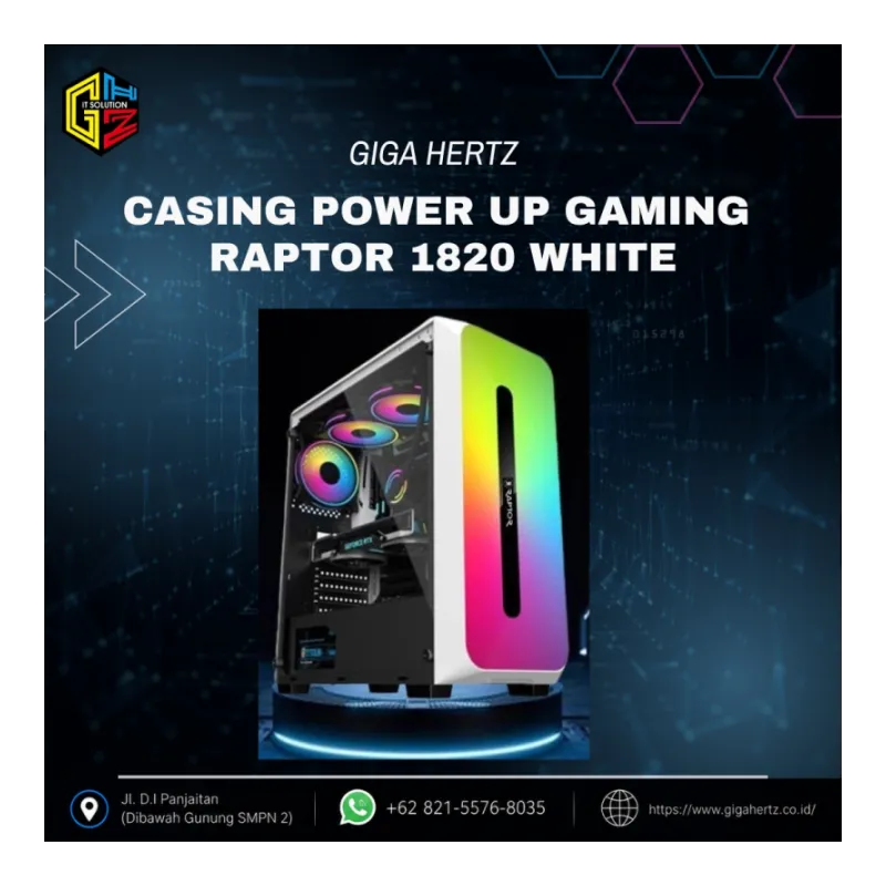 CASING POWER UP GAMING RAPTOR 1820 WHITE