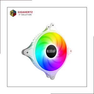 PC COOLER FX-120-3W Static LED 120mm Fan Case - White / Putih