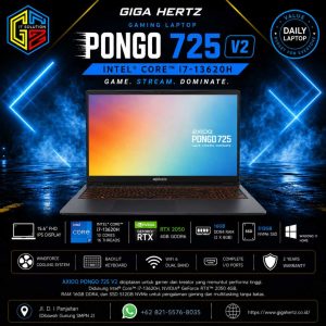 AXIOO GAMING PONGO 725 V2 WIN Intel i7-13620H / RAM 16GB / SSD 512GB / RTX 2050 4GB