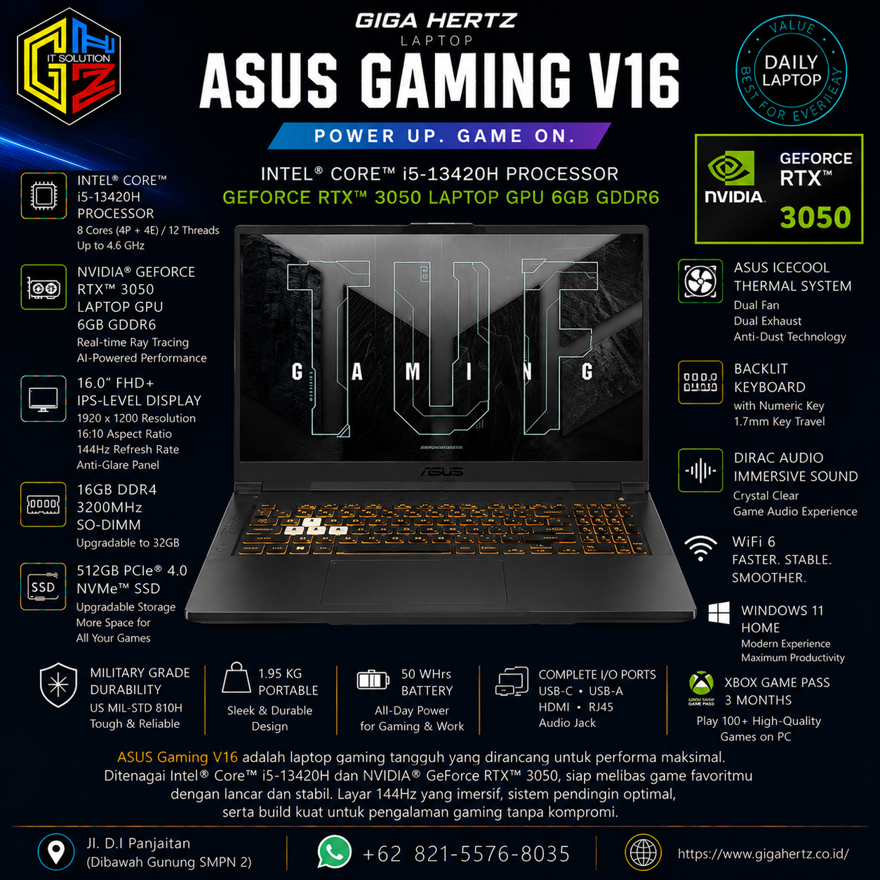 Gaming V16 RTX3050