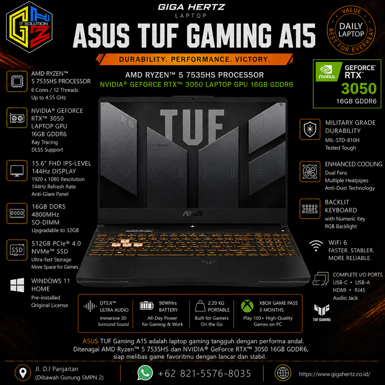 TUF Gaming A15 RTX3050 16GB
