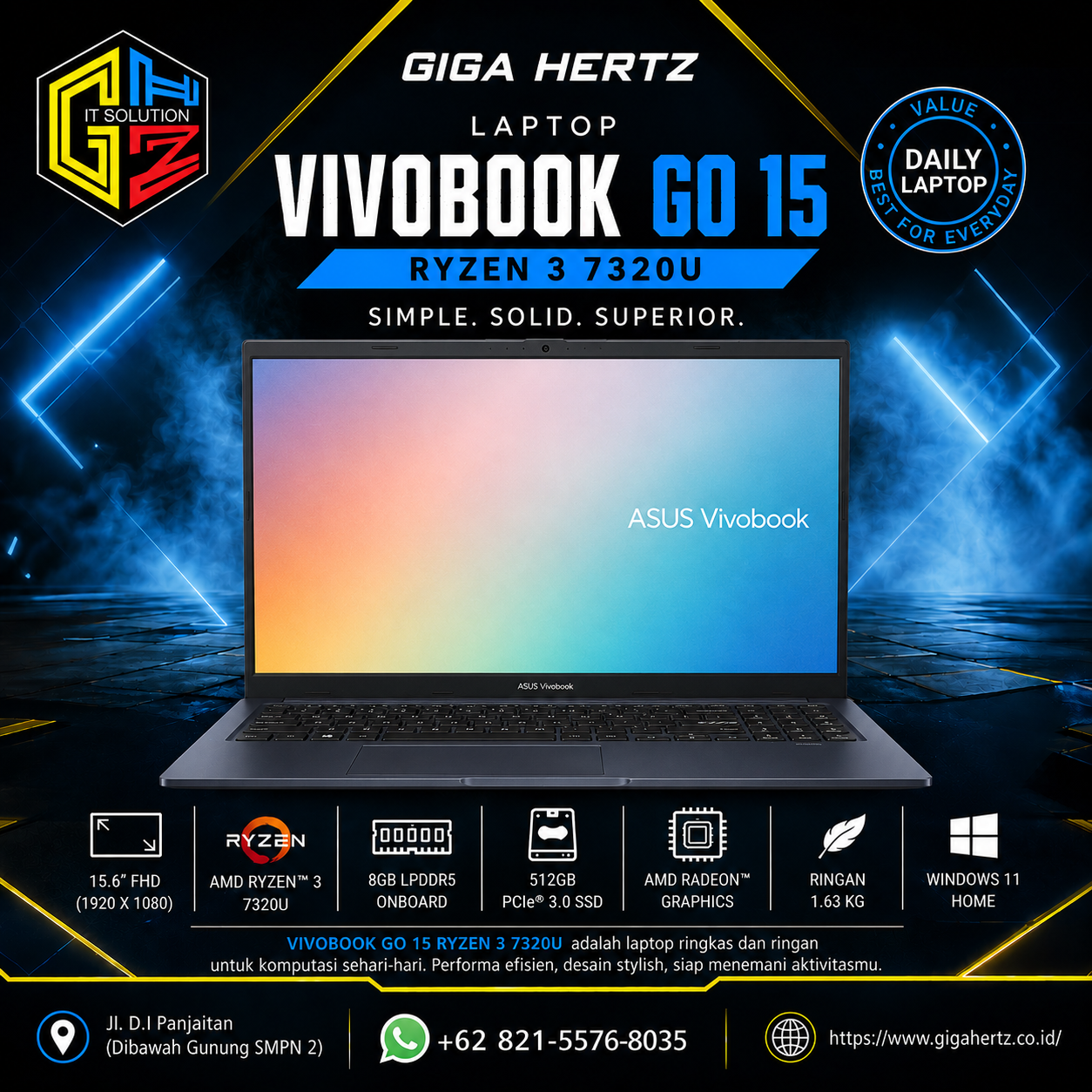 Vivobook Go 15 Ryzen 3 7320U