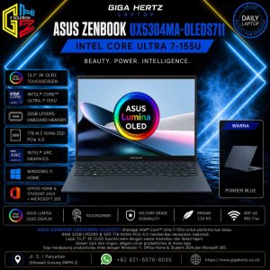 Zenbook UX5304MA-OLEDS711 Ultra 7-155U/32GB/ SSD 1TB/W11+OHS/13,3" OLED 3K