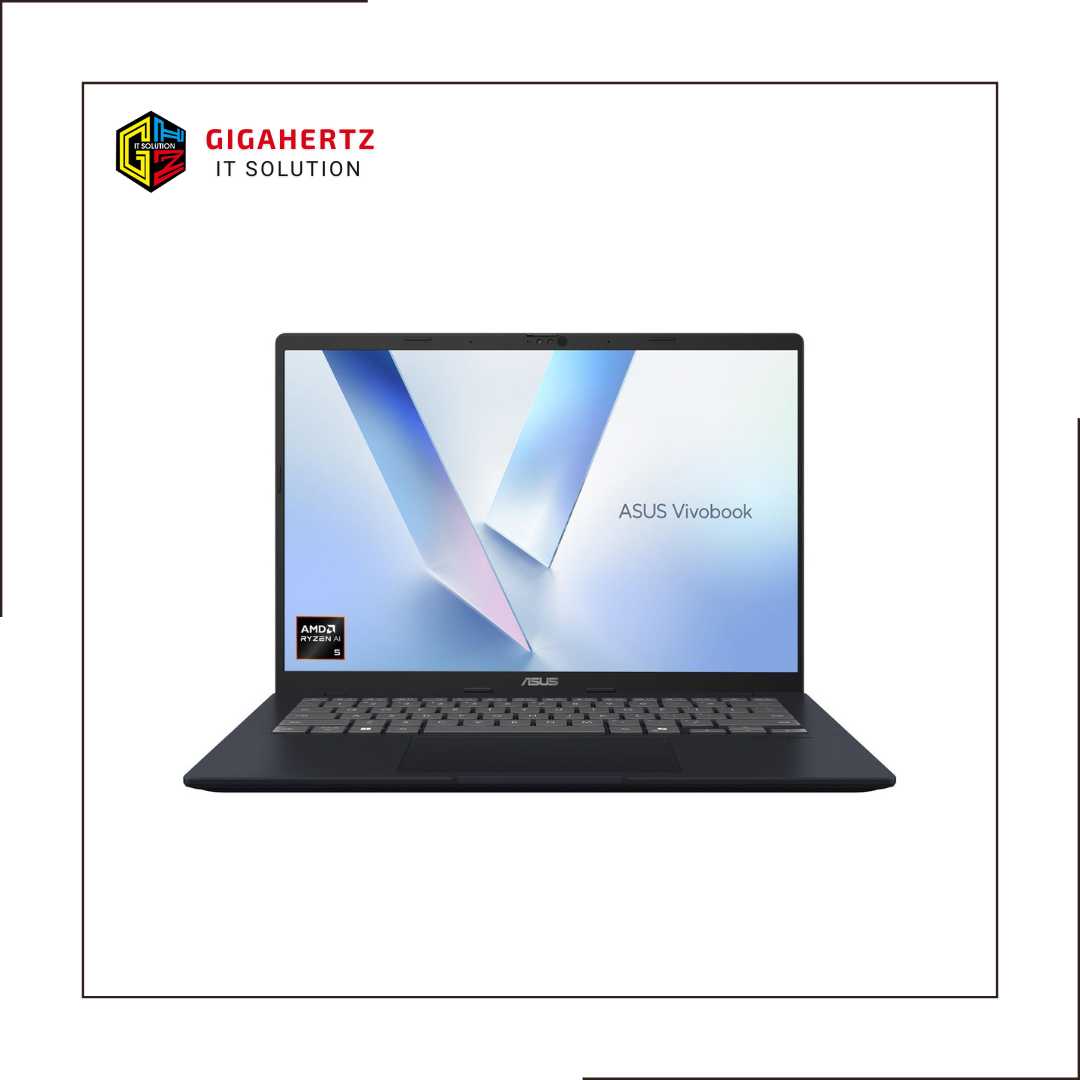 VIVOBOOK 14 M1407KA-VIPS5154M/VIPS5156M (AMD Ryzen AI 5 330 / RAM 16GB DDR5 / SSD 512GB NVMe PCIe 4.0 / AMD Radeon Graphics / Layar 14” WUXGA / Windows 11 + OHS 24 + M365) Warna : Blue / Silver